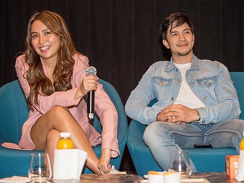 Kathryn Bernardo and Alden Richards in Dubai, promoting their film 'Hello, Love, Goodbye'. 
