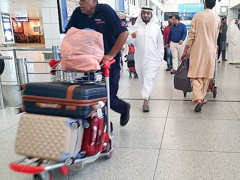 Passengers at Dubai Airport