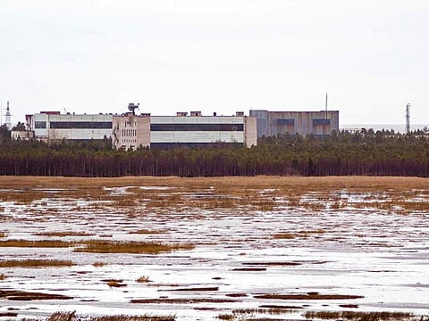 A picture taken on November 9, 2011 shows buildings at a military base in the small town of Nyonoska in Arkhangelsk region. Five scientists were killed on August 8, 2019 in an explosion at a military base used for missile tests in the far north of Russia, the defence ministry said in a statement to news agencies.  
