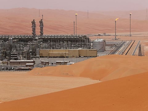 File photo of the Natural Gas Liquids (NGL) facility in Saudi Aramco's Shaybah oilfield in Saudi Arabia. 