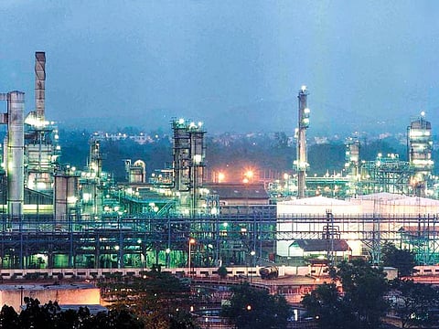 The Reliance petrochemical plant in Jamnagar. Aramco’s plan to buy 20 per cent of the business of Reliance comes with an assurance to buy half a million barrels a day of the kingdom’s crude on a long-term basis.