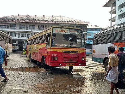 A picture of a Kerala State Road Transport Corporation [KSRTC] bus [for illustrative purposes]