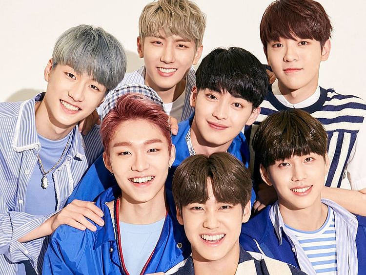 MYTEEN - Clockwise – from L - Han Seul, Eun Su, Shin Jun Seop, Lee Tae Vin, Kim Kook Heon, Song Yu Vin, and Chun Jin-1566653939175