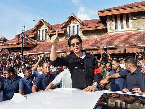 Bollywood actor Shah Rukh Khan during the release of special postal cover of Bandra Railway Station, in Mumbai, Friday, Aug 23, 2019. 