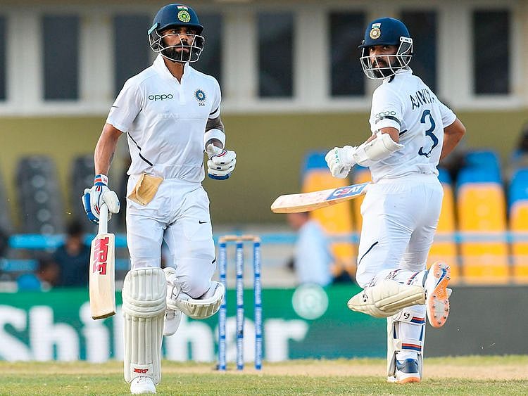 Virat Kohli (L) and Ajinkya Rahane 