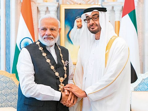 In August 2019, Indian Prime Minister Narendra Modi was conferred with the prestigious ‘Order of Zayed’ by Sheikh Mohamed Bin Zayed, the highest civilian honor of UAE for the PM's contribution in strengthening relations between India and UAE.