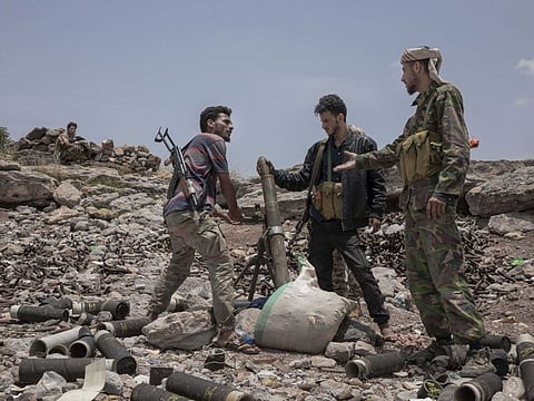 Yemen Southern Transitional Council Forces in Yemen's Dhale province. 