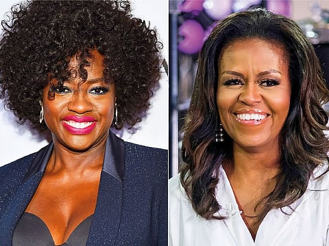 Viola Davis (left) and Michelle Obama