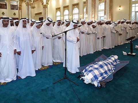  Funeral prayers of Saif Al Ghurair were held at Al Shuhada Masjid, Al Muhaisnah, Dubai.