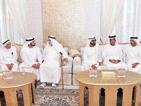  His Highness Sheikh Mohammed Bin Rashid Al Maktoum, Vice-President and Prime Minister of the UAE and Ruler of Dubai; His Highness Sheikh Saud Bin Saqr Al Qasimi, Supreme Council Member and Ruler of Ras Al Khaimah; Sheikh Hamdan Bin Mohammed Bin Rashid Al Maktoum, Crown Prince of Dubai; Juma Al Majid; Abdullah Ahmad Al Ghurair and Majid Saif Al Ghurair offered their condolences to the family of the late Saif Ahmad Al Ghurair.