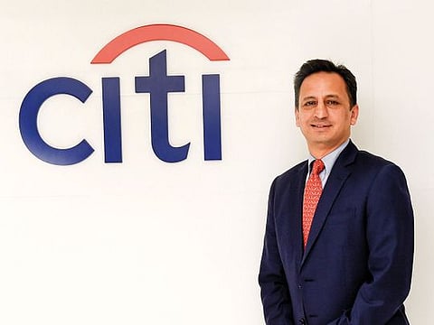 Sharma (above) says The credit card business has been robust for the bank despite a sluggishness at other banks.