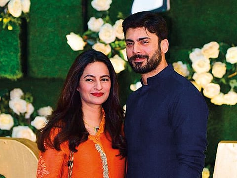 Fawad Khan with wife Sadaf Fawad.
