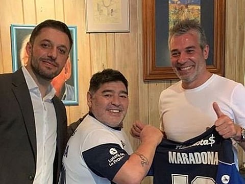 Argentine legend Diego Maradona took over as coach of Superliga side Gimnasia last month
