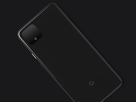 A leaked image of Google's Pixel 4 smartphone.
