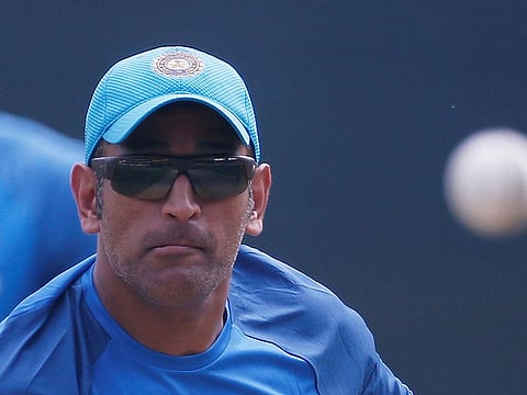 A September 23, 2017 file photo of India's Mahendra Singh Dhoni.