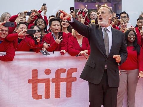 Tom Hanks arrives for the Gala Premiere of the film "A Beautiful Day In The Neighborhood" at the 2019 Toronto International Film Festival on Saturday September 7, 2019. THE CANADIAN PRESS/Frank Gunn