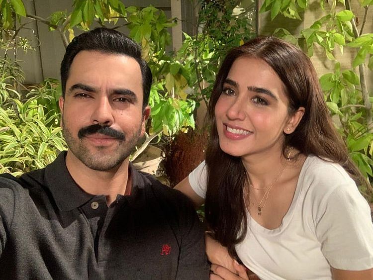 Junaid Khan and Mansha Pasha on the set of KAHAY DIL JIDHAR-1568010319339