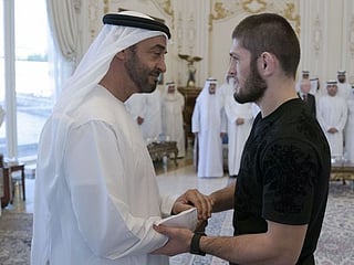 Video: UFC champ Khabib meets Sheikh Mohamed Bin Zayed