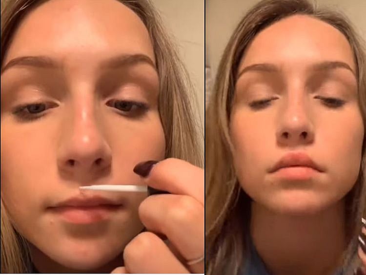 Before and after shots - lip challenge