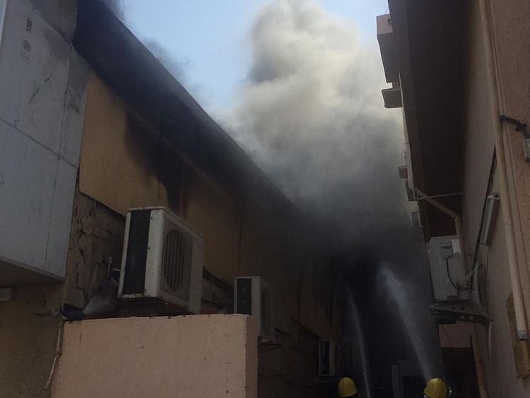 NAT 190911 Fire guts food stuff warehouse in Ajman-1568201134510