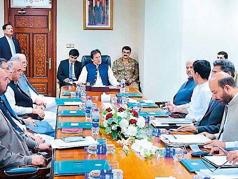 Prime Minister Imran Khan chairs a meeting on the local system of governance at the Prime Minister’s Office.