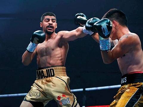UAE boxer Majid Al Naqbi made a big statement at The Rumble on The Palm, Jumeirah, on Friday.