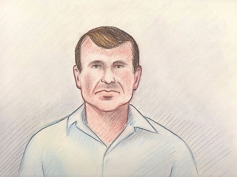 Cameron Ortis, director general with the Royal Canadian Mounted Police's intelligence unit, is shown in a court sketch from his court hearing in Ottawa, Canada, September 13, 2019. 