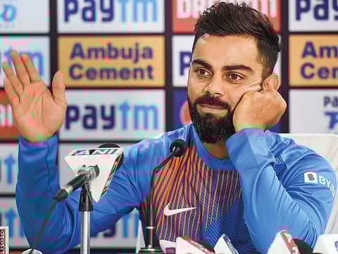 Indian skipper Virat Kohli at his press conference in Dharamsala on the eve of their first T20 series game against South Africa. 