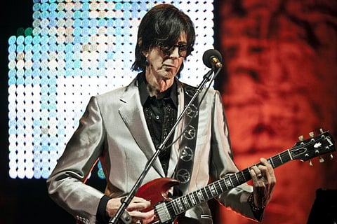 FILE -- Ric Ocasek of The Cars performs in support of their album "Move Like This" at Roseland Ballroom in New York, May 25, 2011. Ocasek, the songwriter and lead singer for the Cars, was found dead on the afternoon of Sunday, Sept. 15, 2019, at his townhouse in Manhattan, according to the New York Police Department. No cause of death was available at press time. He was 75. (Chad Batka/The New York Times)