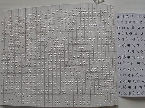 Braille document generated through the model. 