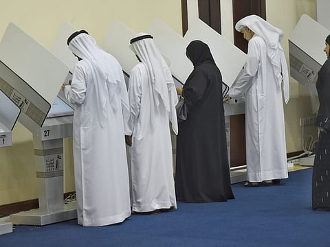 The National Elections Committee (NEC) has approved the final list of candidates for the 2023 Federal National Council (FNC) elections. Photo pf voting during the last elections for illustrative purpose only