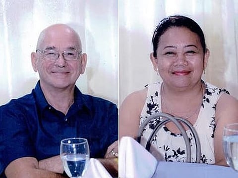 British man Allan Arthur Hyrons, 70, and his Filipina wife.