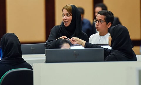 Emaratis cast their votes for Federal National Council(FNC) elections at Dubai World Trade Centre on Saturday, 5th October 
