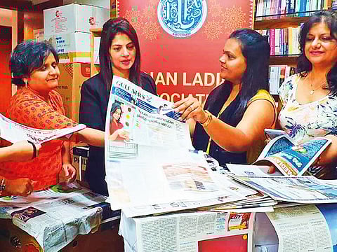 ILA team members collected more than 500kg of waste paper and e-waste and planted dozens of trees.