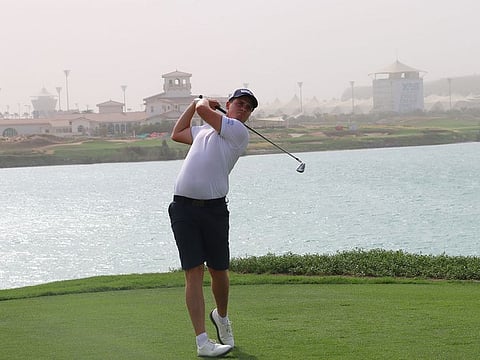 James Allen in action during the Abu Dhabi Open.
