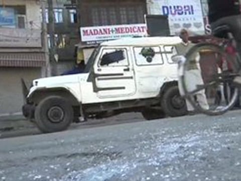 Search operation under way at Hari Singh High Street in Srinagar 