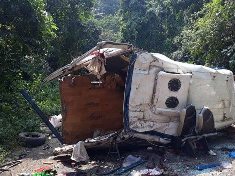 India: Eight killed after bus falls into gorge in Andhra 