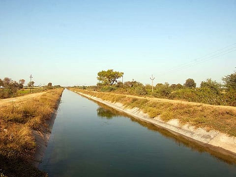 Irrigation canal in rural part of India. For illustrative purposes only.