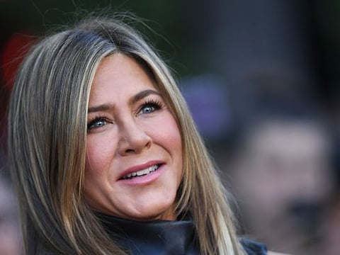 Jennifer Aniston arrives to attend the Los Angeles premiere screening of the Netflix film "Murder Mystery" at the Regency Village Theatre in Los Angeles.