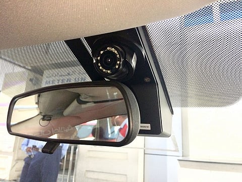 Dubai Taxis now fully fitted with security cameras. 