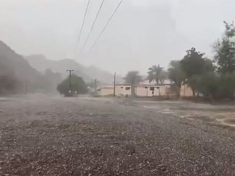 Rain in parts of Ras Al Khaimah