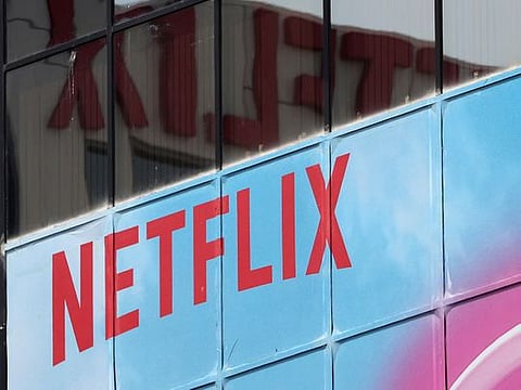 The Netflix logo is seen on their office in Hollywood, Los Angeles, California. 
