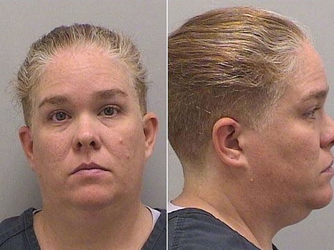 Kelly Renee Turner is seen in a booking photo provided by the Douglas County Colorado Sheriff's Office in Castle Rock, Colorado.
