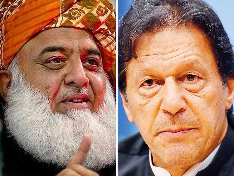 Maulana Fazalur Rehman and Prime Minister Imran Khan