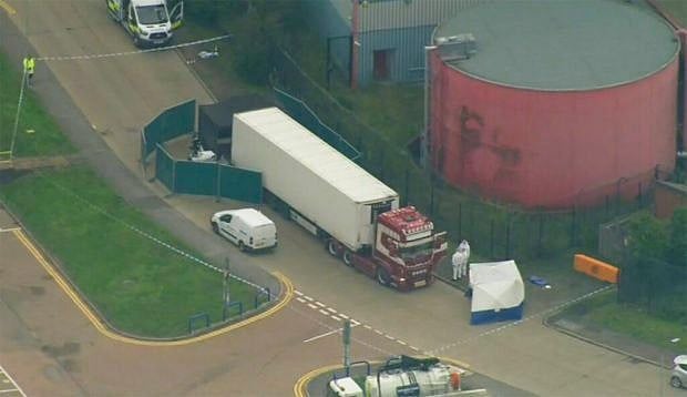 container truck UK dead