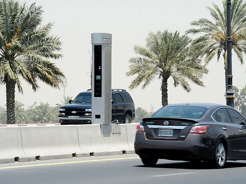 Image credit: Sharjah Police 

Sharjah Police’s new radar can record different traffic violations at same time in addition to live transmission to the violations which committed by drivers while driving .