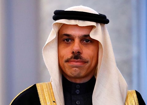  New ambassador of Saudi Arabia to Germany Prince Faisal bin Farhan Al Saud poses for the media after his diplomatic accreditation at Bellevue Palace in Berlin, Germany, March 27, 2019. 