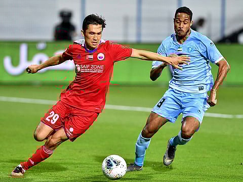 Action from the Hatta v Sharjah match in the AGL.