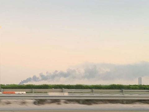 Fire broke out at shop in Ras al Khor in Dubai late on Sunday afternoon.