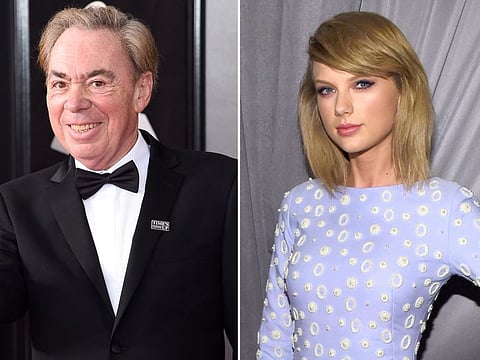 NEW YORK, NY - JANUARY 28:  Composer Andrew Lloyd Webber attends the 60th Annual GRAMMY Awards at Madison Square Garden on January 28, 2018 in New York City.  (Photo AFP)LOS ANGELES, CA - FEBRUARY 07:  Recording artist Taylor Swift attends the Pre-GRAMMY Gala and Salute To Industry Icons honoring Martin Bandier   (Photo AFP)